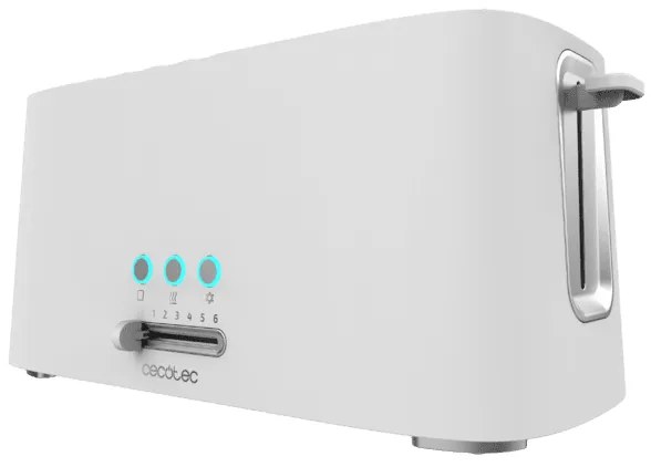 Torradeira de 1630 W Toast&amp;Taste 16000 Extra Doble White, 2 ranhuras extralargas longas, Função Reaquecer, Descongelar e Cancelar, plástico, suporte s
