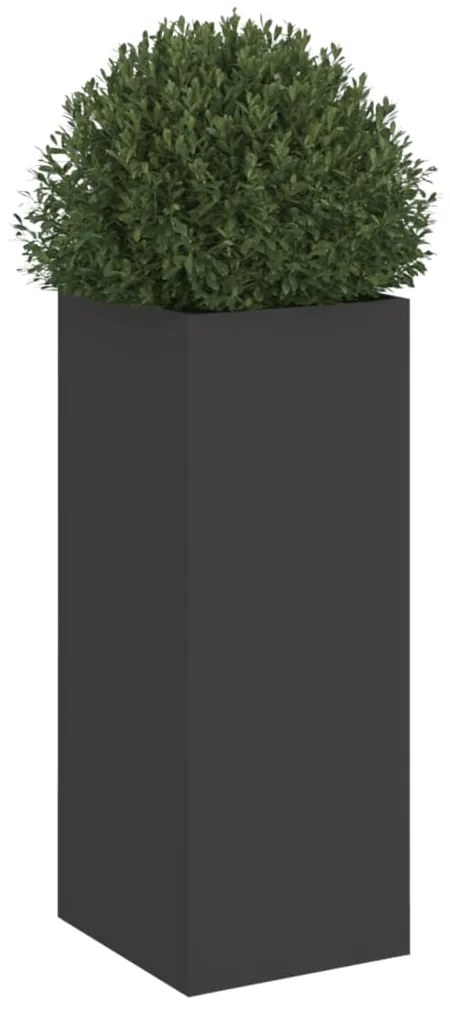 Vaso/floreira 32x29x75 cm aço preto