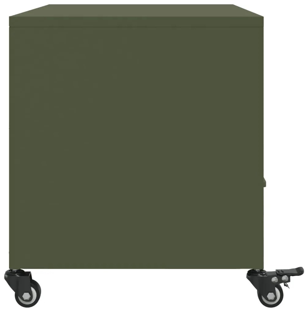 Móvel de TV 68x39x43,5 cm aço verde azeitona