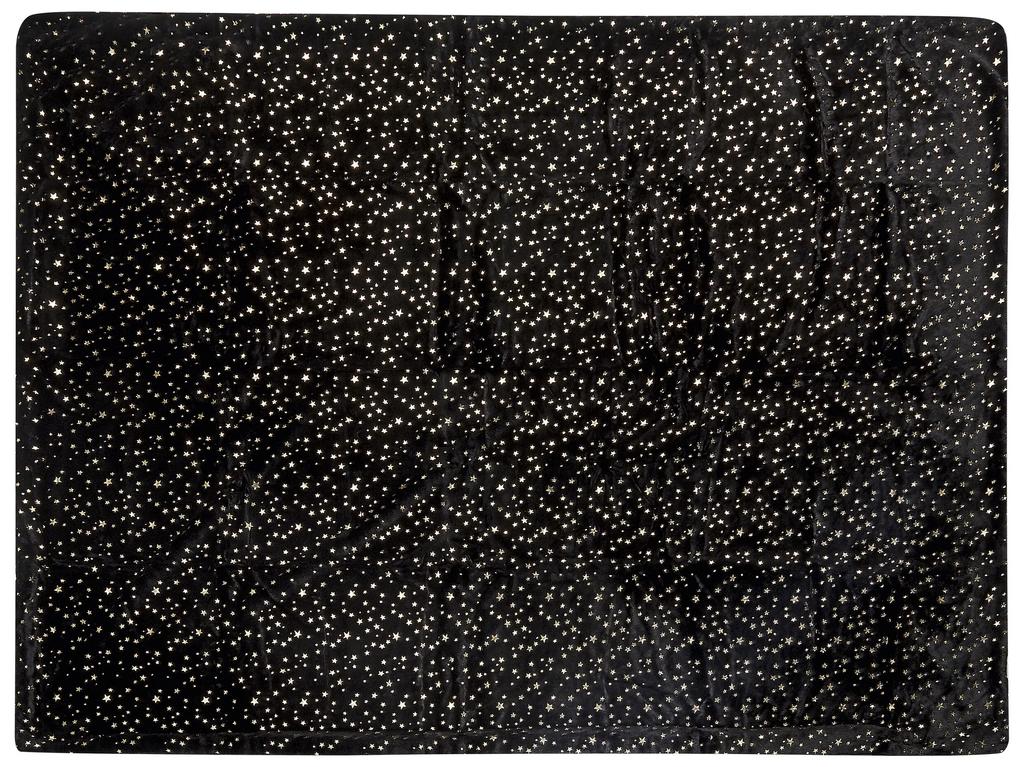 Cobertor preto e dourado 130 x 180 cm ALAZEYA Beliani