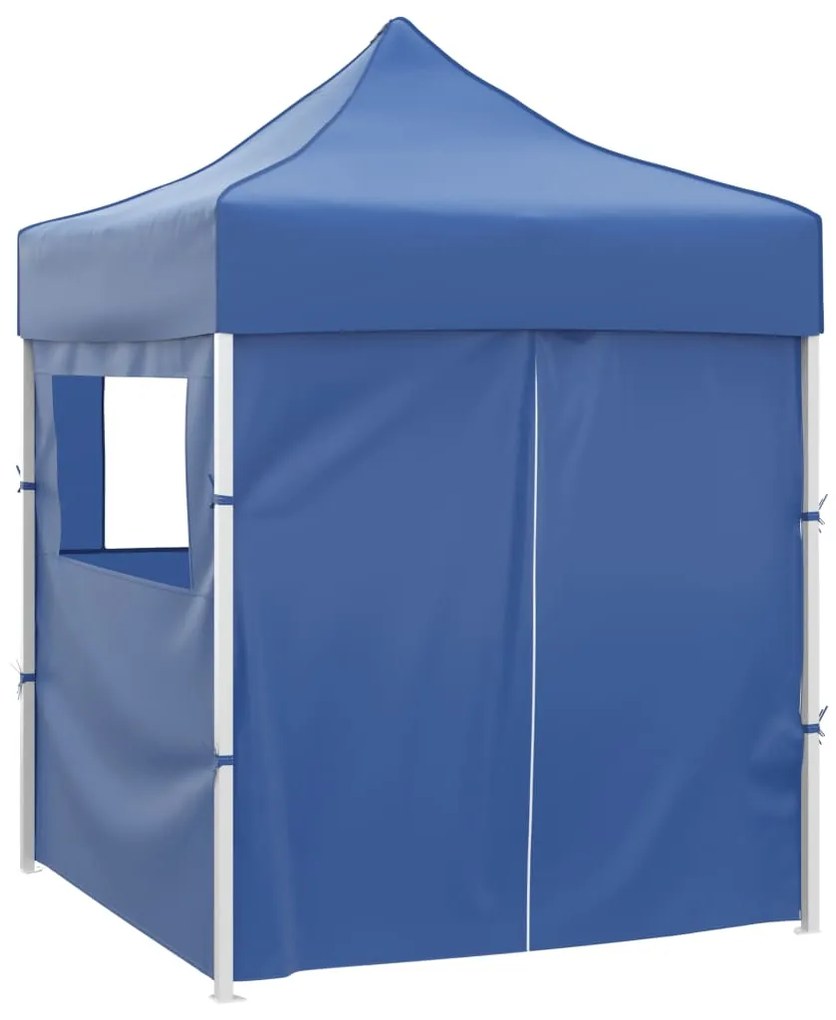Tenda dobrável profissional festas 4 paredes 2x2 m aço azul
