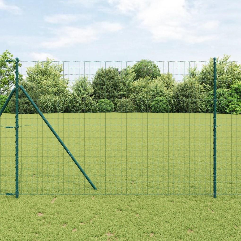 vidaXL Cerca Euro Verde 1.6x10 m Aço