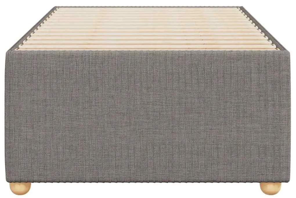 Estrutura de cama sem colchão 90x190 cm tecido cinzento