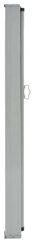 Toldo lateral retrátil para pátio 140x300 cm cinzento