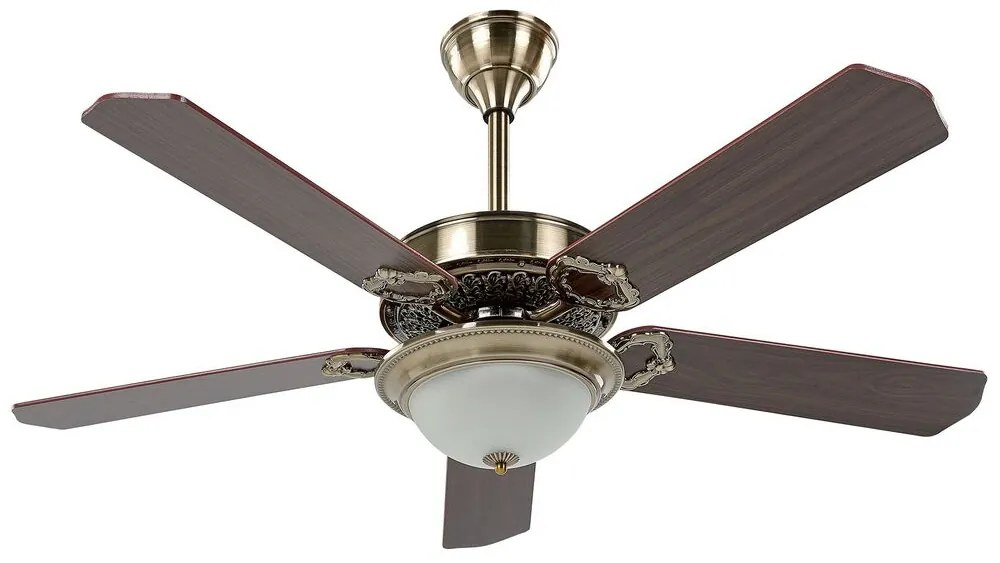 Ventoinha de teto dourada com luz LED BEGEJ Beliani