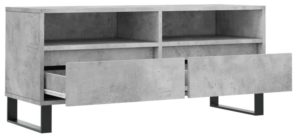 Móvel p/ TV 100x34,5x44,5cm derivados de madeira cinza cimento