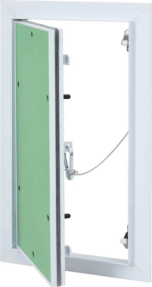 vidaXL Painel de Acesso Verde e Prata 20 x 35 cm Alumínio e Gesso