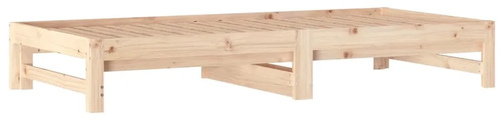 Estrutura sofá-cama de puxar 2x(90x190) cm pinho maciço