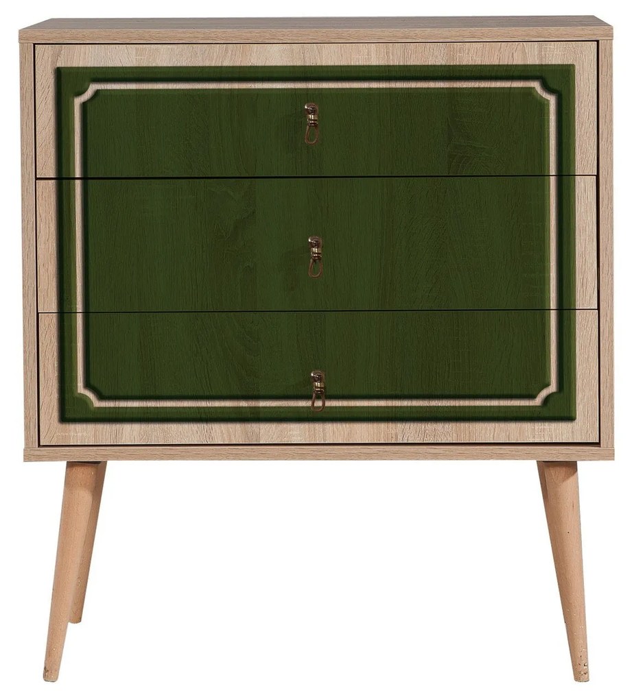 Cômoda Trio – Carvalho Sonoma – 80x90x40 cm