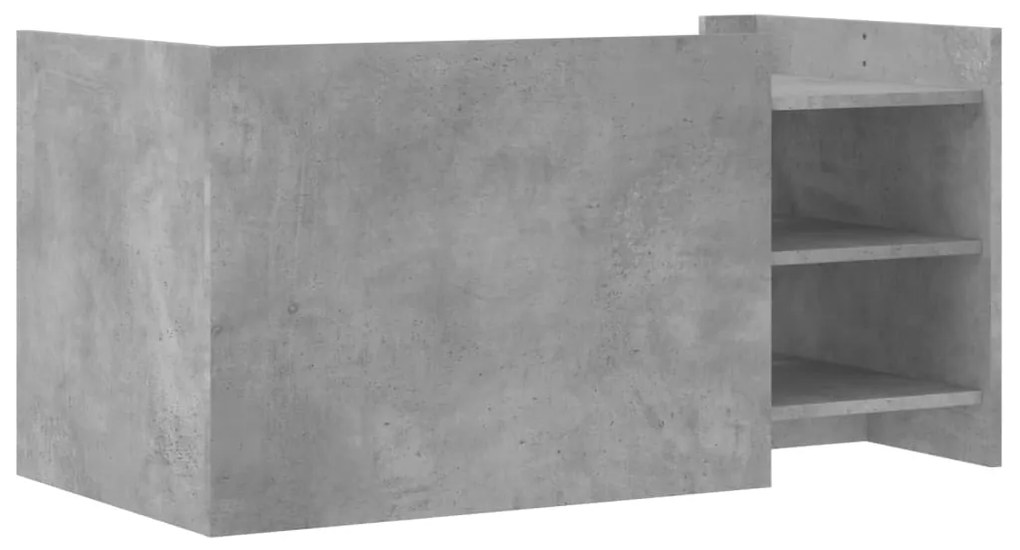 Mesa de centro 100x50x50cm derivados de madeira cinza cimento