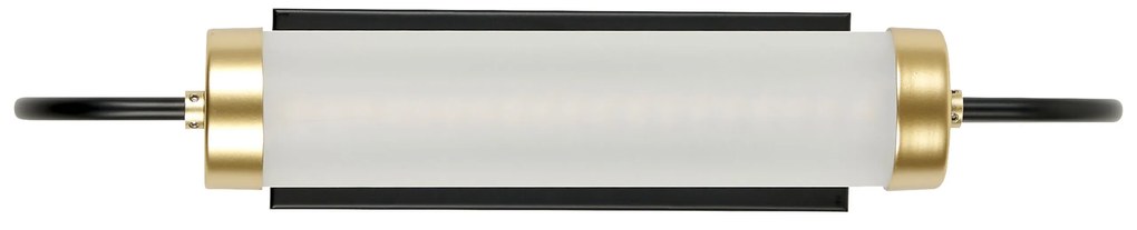 Candeeiro de parede LED em metal preto e dourado 43 cm HENRY Beliani