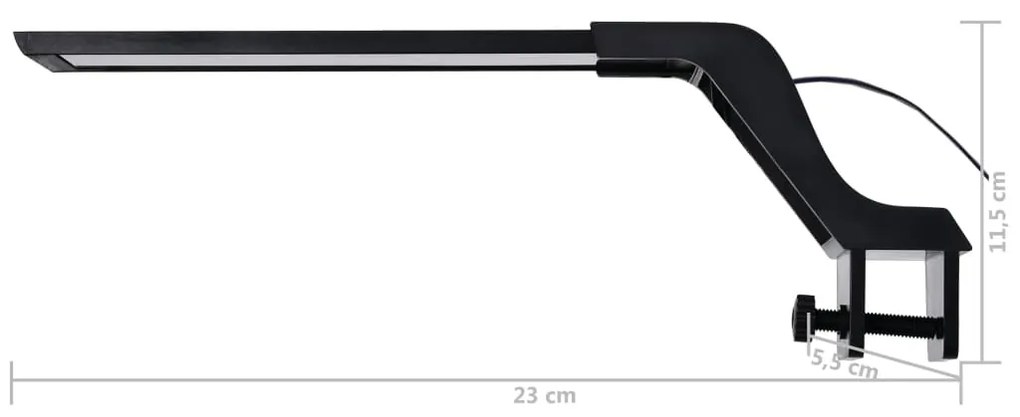 Lâmpada de aquário LED com braçadeira 25-45 cm azul e branco