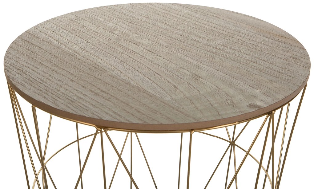 Mesa de apoio em metal ⌀ 40 cm dourado LANARK Beliani