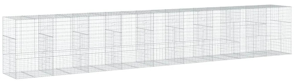 Cesto gabião com cobertura 900x100x150 cm ferro galvanizado