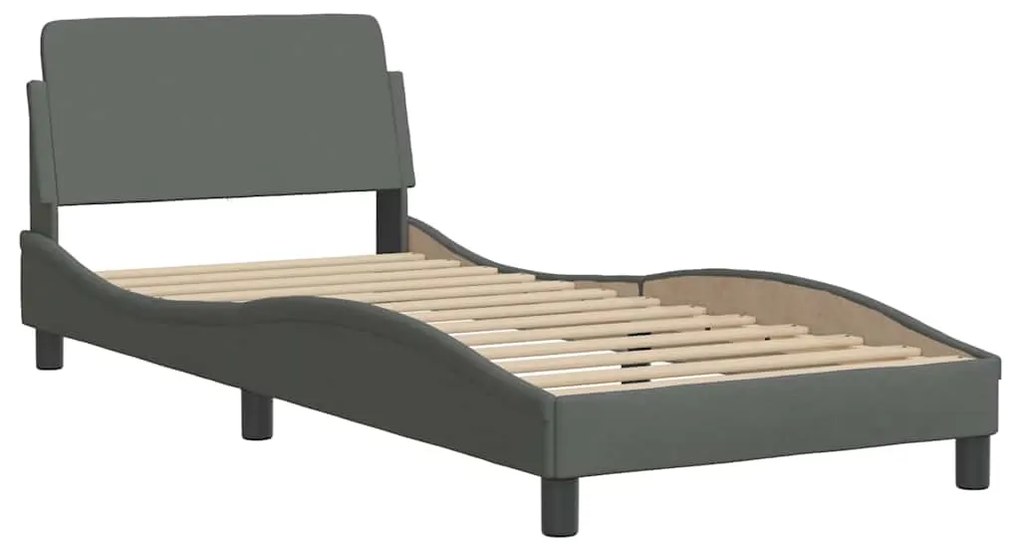 Estrutura de cama com LED sem colchão 90x190 cm tecido