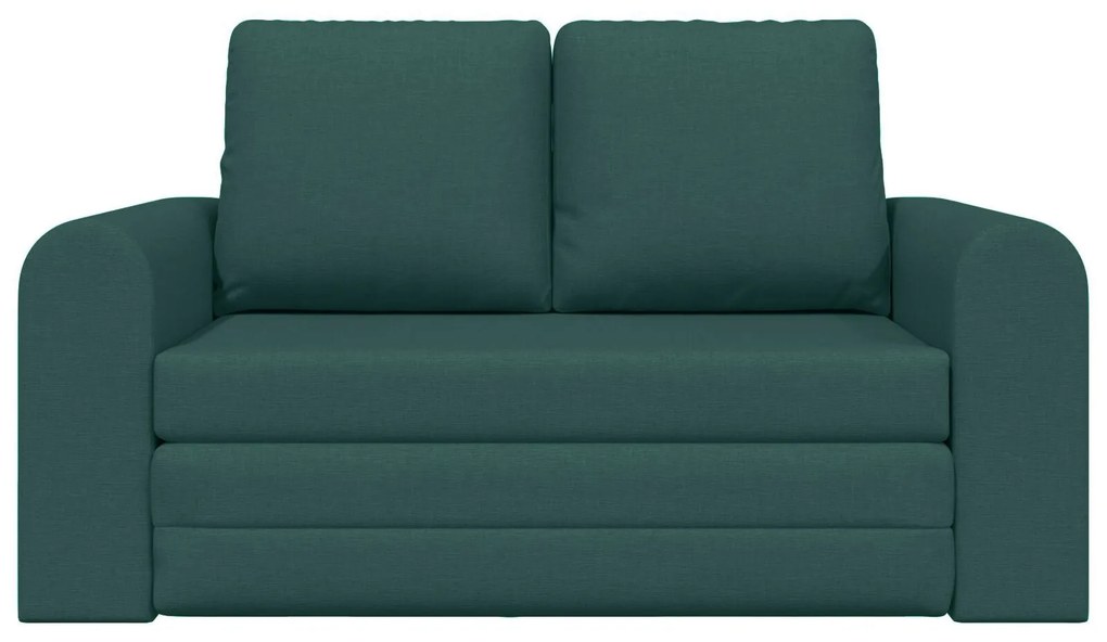 Sofá-Camas 2 em 1 Verde Escuro 148x71x83 cm Tecido