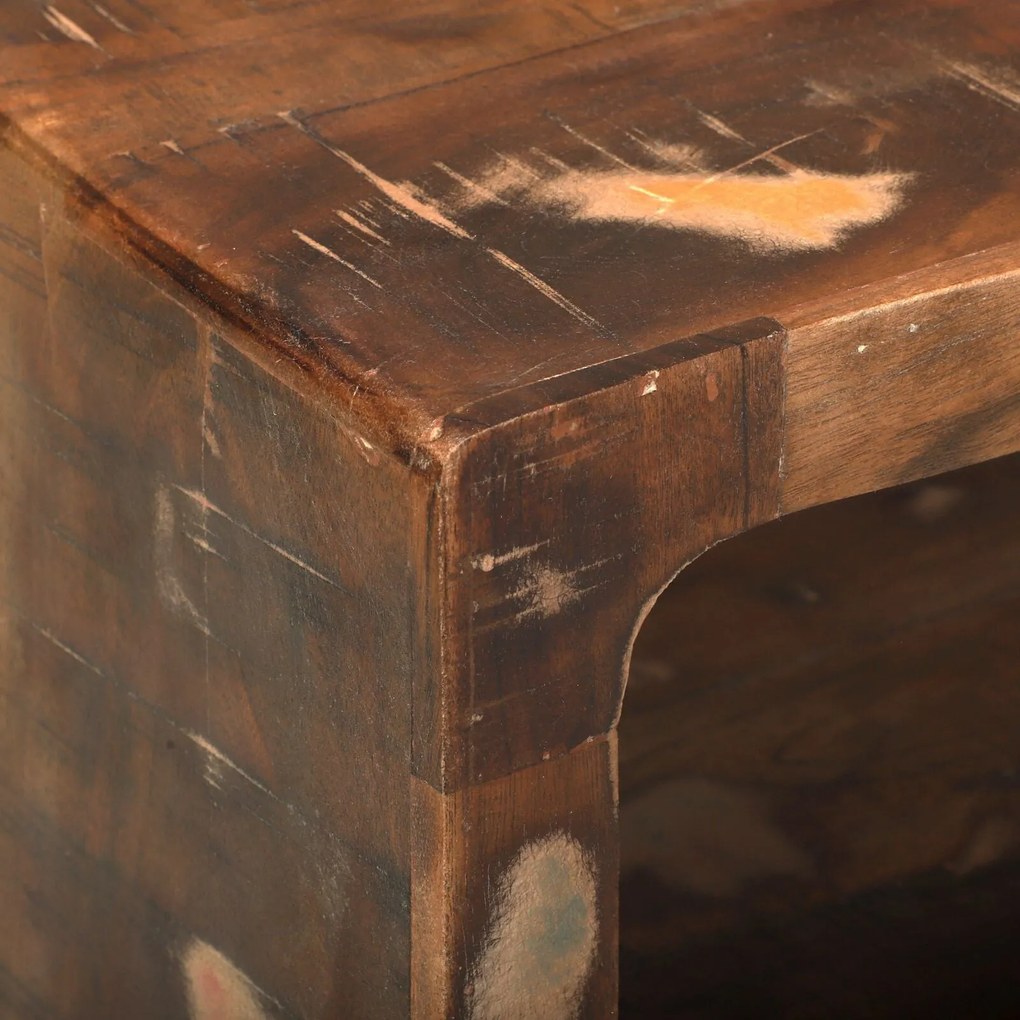 Cabinet de TV Multicolorido 60x30x25 cm Madeira Reaproveitada Maciça