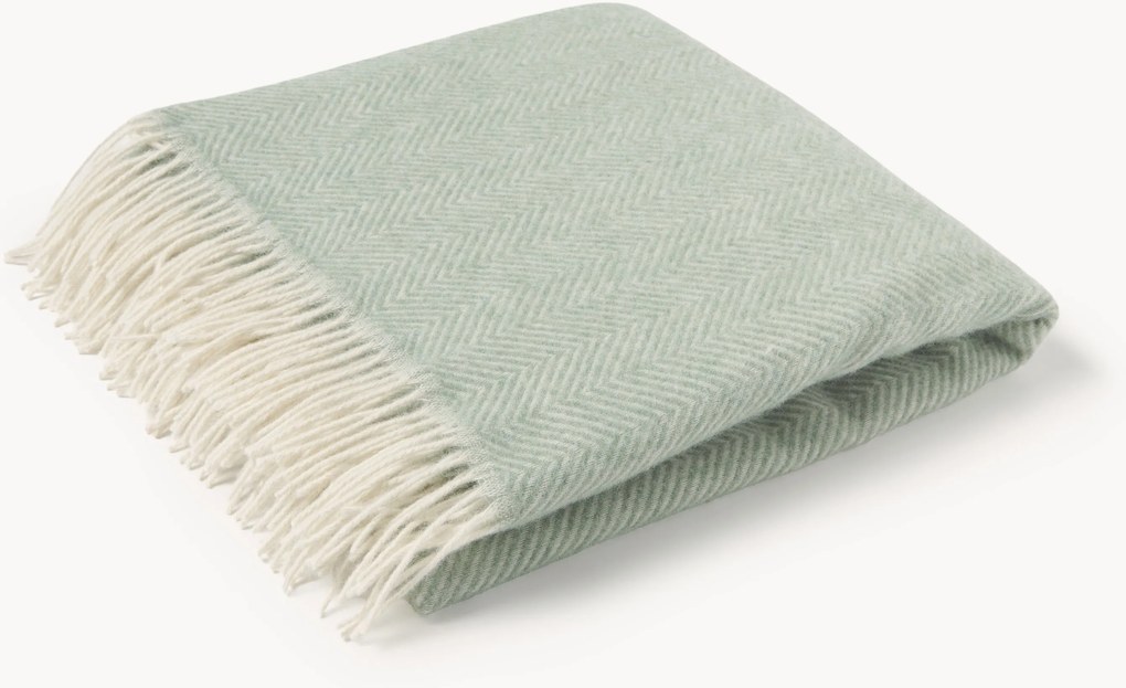 Manta de lã com padrão em ziguezague Tirol