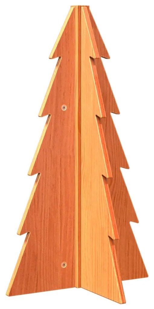 Árvore de Natal decorativa 69,5 cm pinho maciço castanho-mel