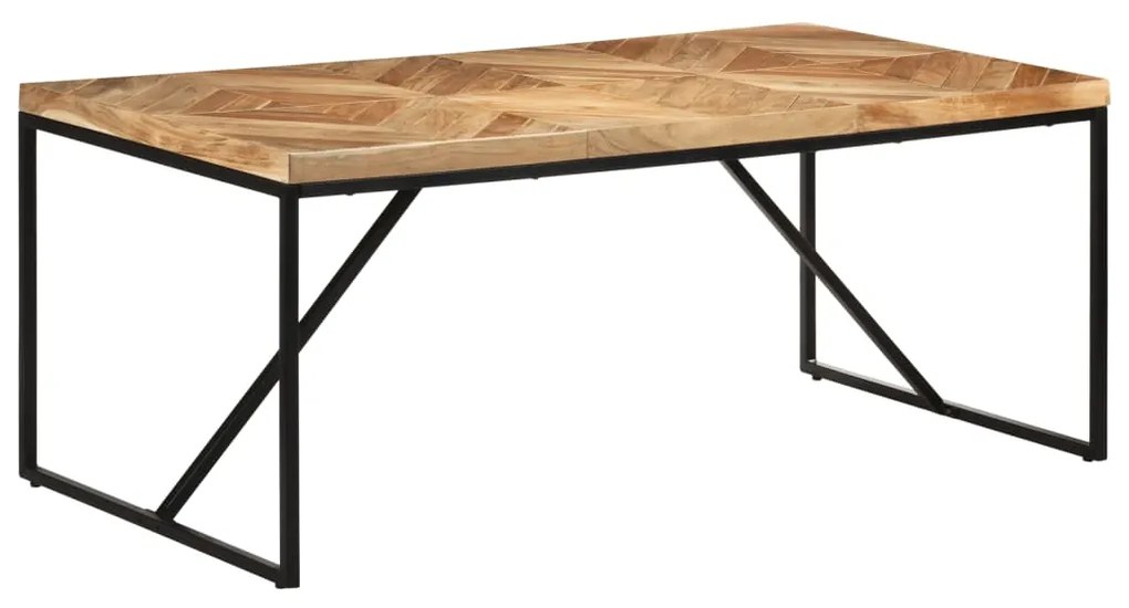 vidaXL Mesa de jantar 180x90x76 cm madeira acácia maciça e mangueira