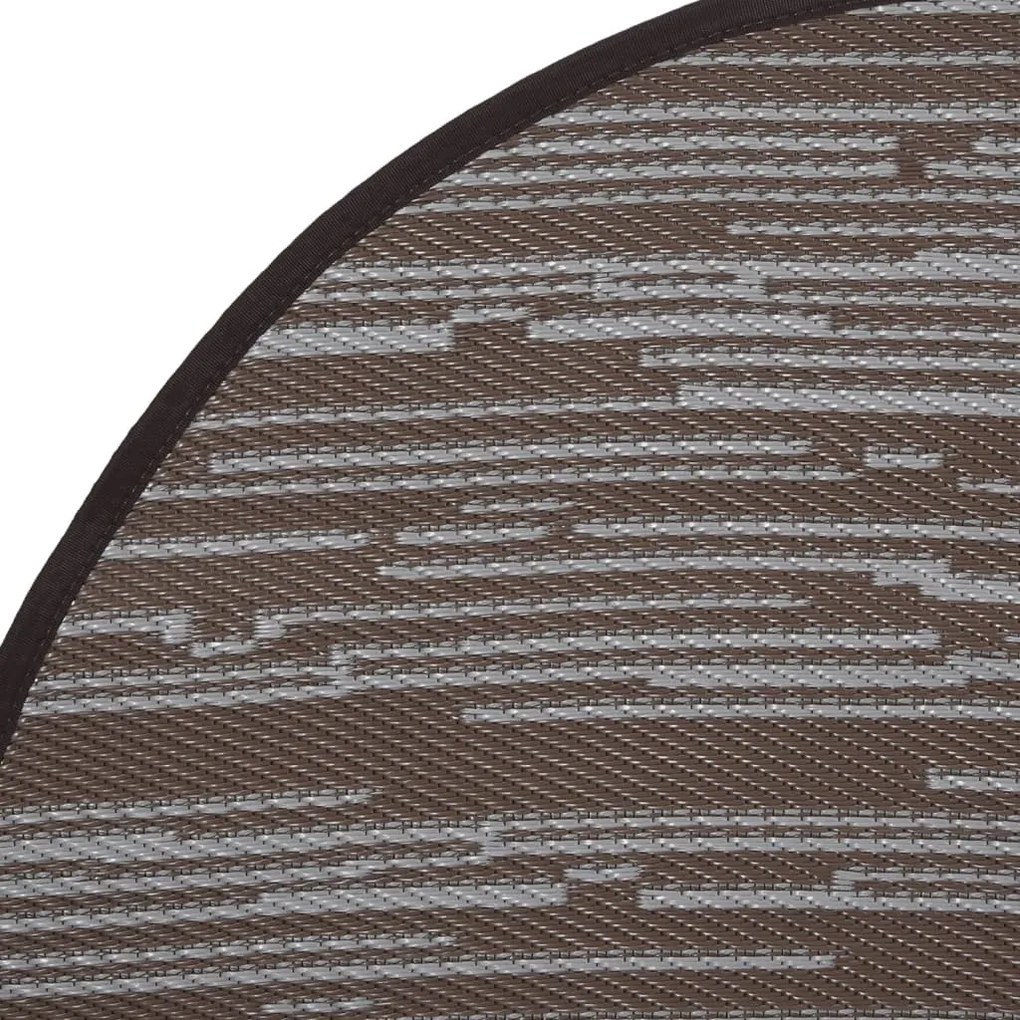 Tapete de exterior Ø160 cm ARAKIL PP castanho