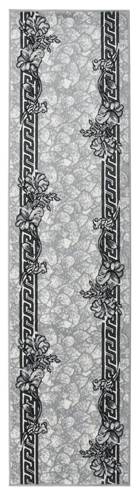 vidaXL Passadeira 80x350 cm polipropileno cinzento