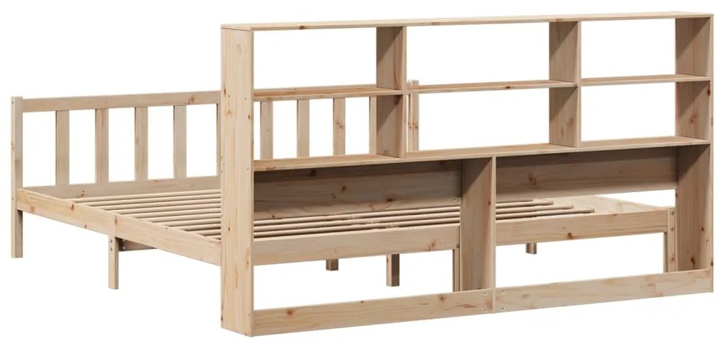 Cama com estante sem colchão 180x200 cm pinho maciço