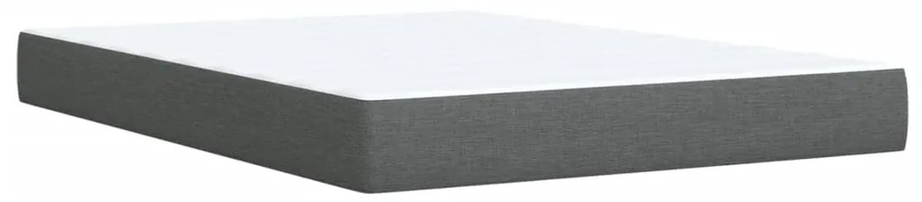 Cama com molas/colchão 140x200 cm tecido cinzento-escuro