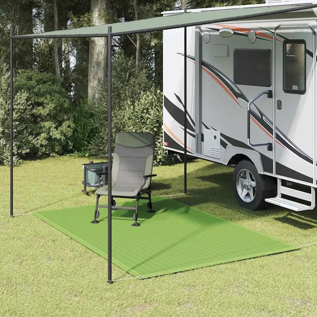 vidaXL Tapete de campismo para tenda 250x200 cm PEAD verde-claro