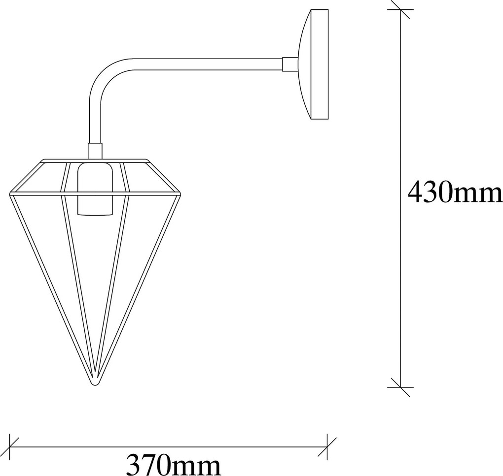 Aplique de Parede Elmas – Cromado – 20 x 37 cm