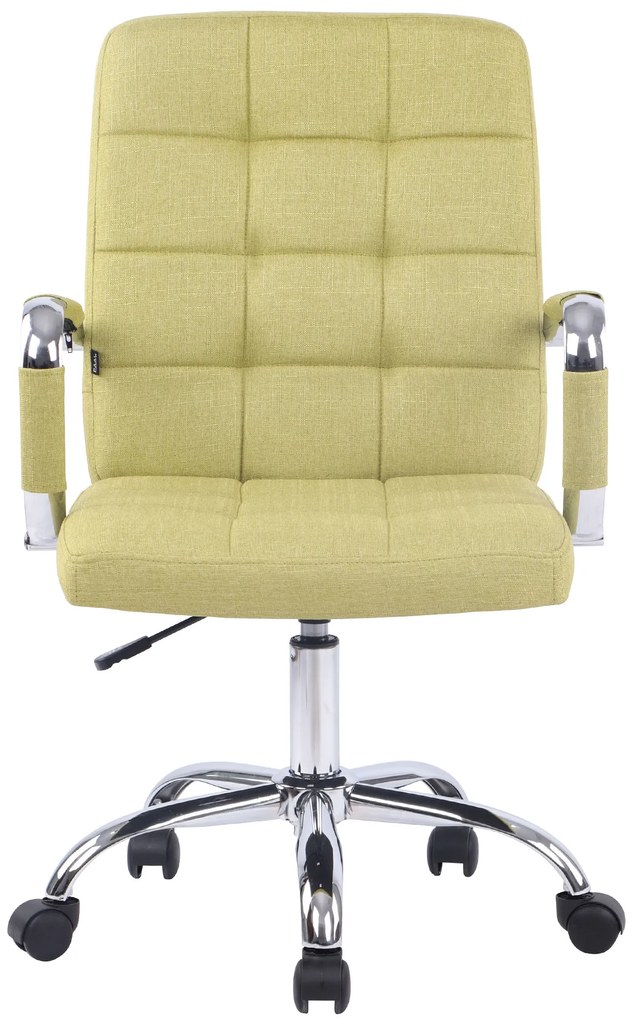 Cadeira de escritório Deli PRO em tecido com estrutura cromada 59 x 91-101 x 63 cm Verde