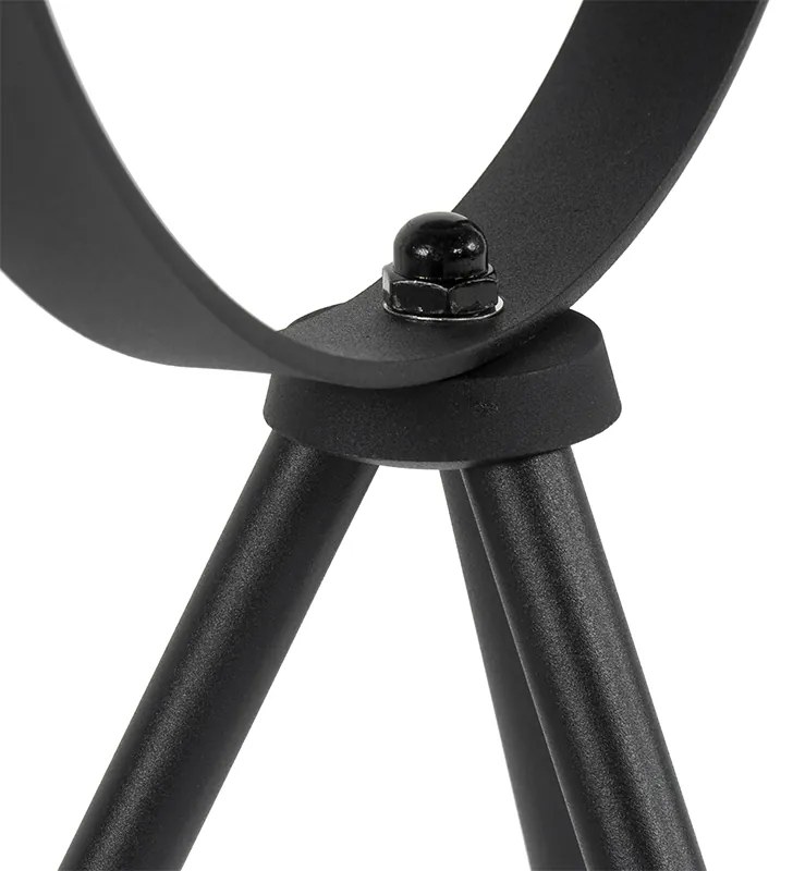 Candeeiro de mesa preto com dourado 63,3 cm tripé ajustável - Magnax Industrial
