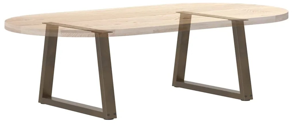 Pés para mesa de centro em formato de V, 2 peças, aço natural, 50x(42-