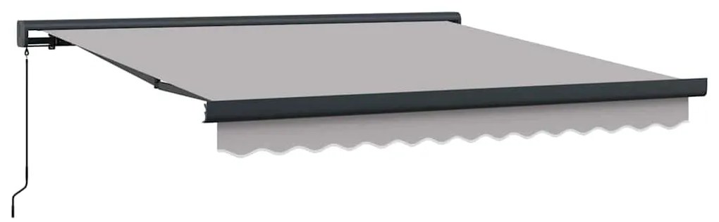 Toldo Retrátil Manual Cinza Claro 300x250 cm