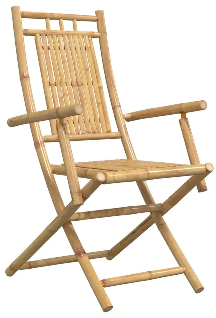 Cadeiras de jardim dobráveis 8 pcs 53x66x99 cm bambu