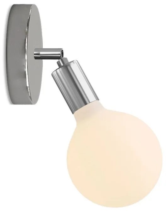 Lâmpada Fermaluce com junta metálica com lâmpada globo de porcelana