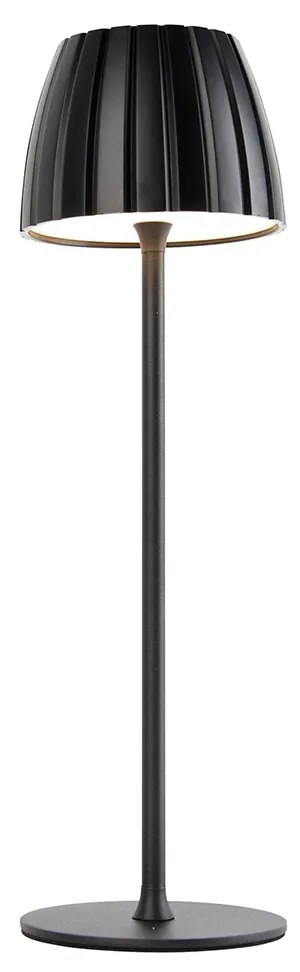 LED Candeeiro de mesa preto regulável em 3 níveis de Kelvin recarregável - Dolce Moderno