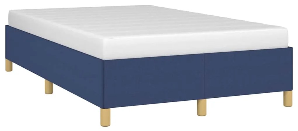Estrutura de cama sem colchão 120x190 cm tecido azul