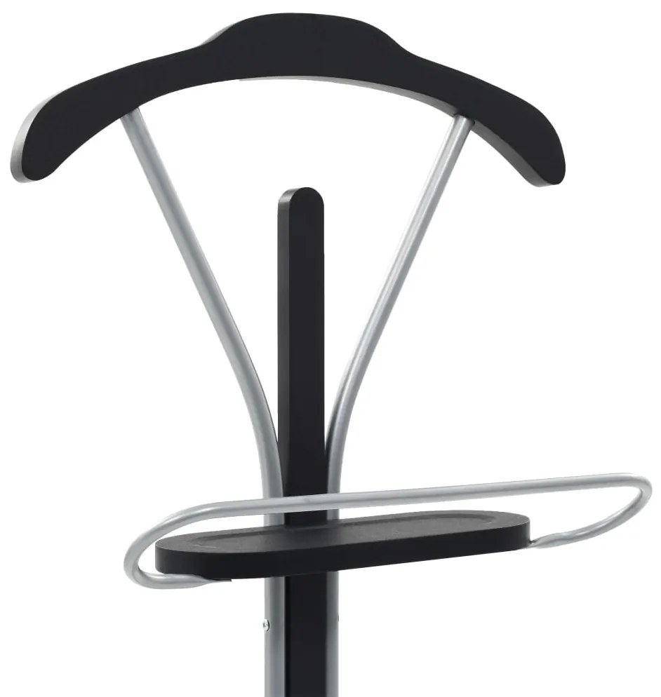 Cabide de pé 45x35x107 cm preto e cinzento