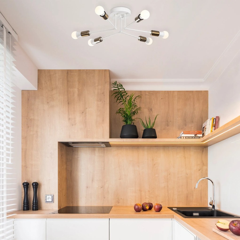 Candeeiro Chandelier Sparrow – Branco – 60 x 60 cm