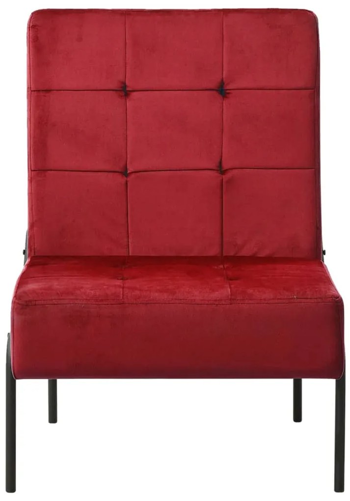 Cadeira de descanso 65x79x87 cm veludo vermelho tinto