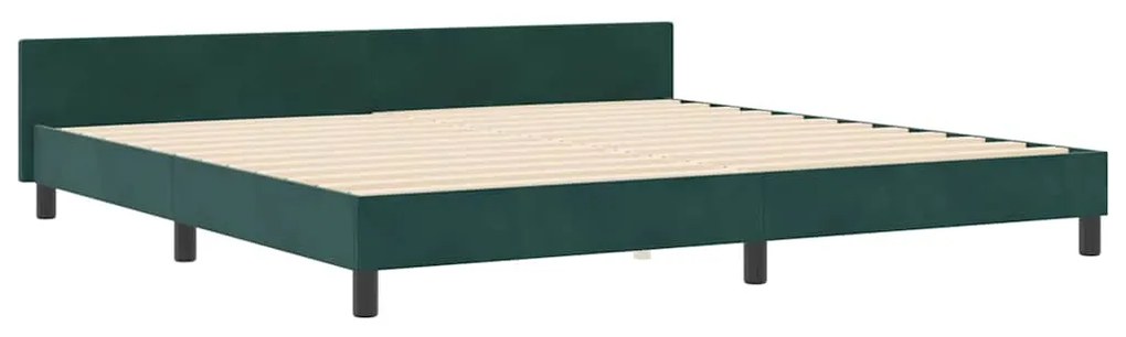 Cama vidaXL Verde Escuro 200x200 cm Veludo