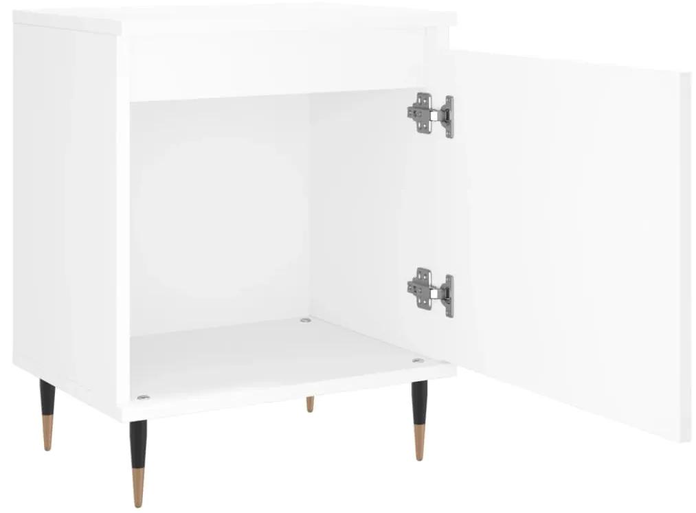 Mesas de cabeceira 2pcs 40x30x50 cm derivados de madeira branco