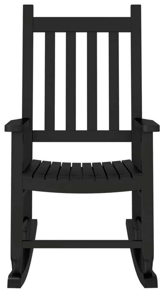 Cadeiras de baloiço infantis 2 pcs álamo maciço preto