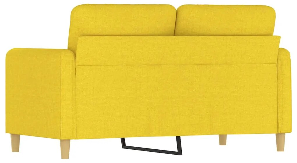 Sofá de 2 lugares 120 cm tecido amarelo-claro