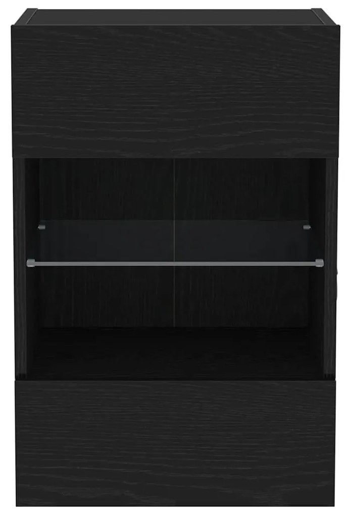Armário para TV LED vidaXL Preto Carvalho 40x30x60,5cm de Madeira Enge