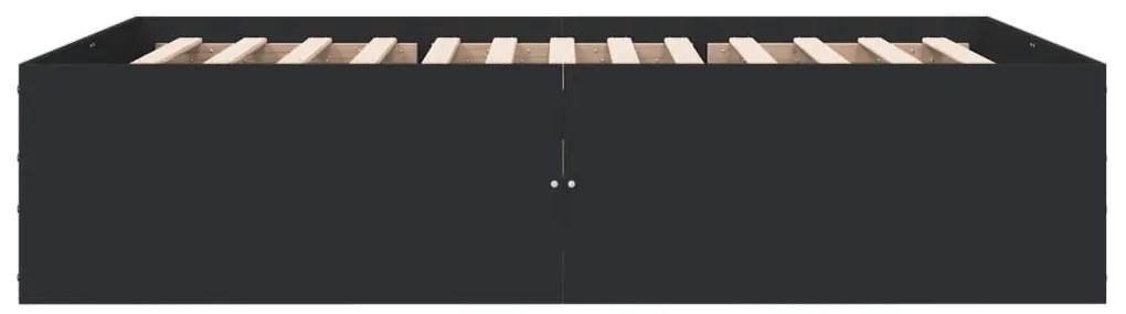 Estrutura de cama 120x200 cm derivados de madeira preto