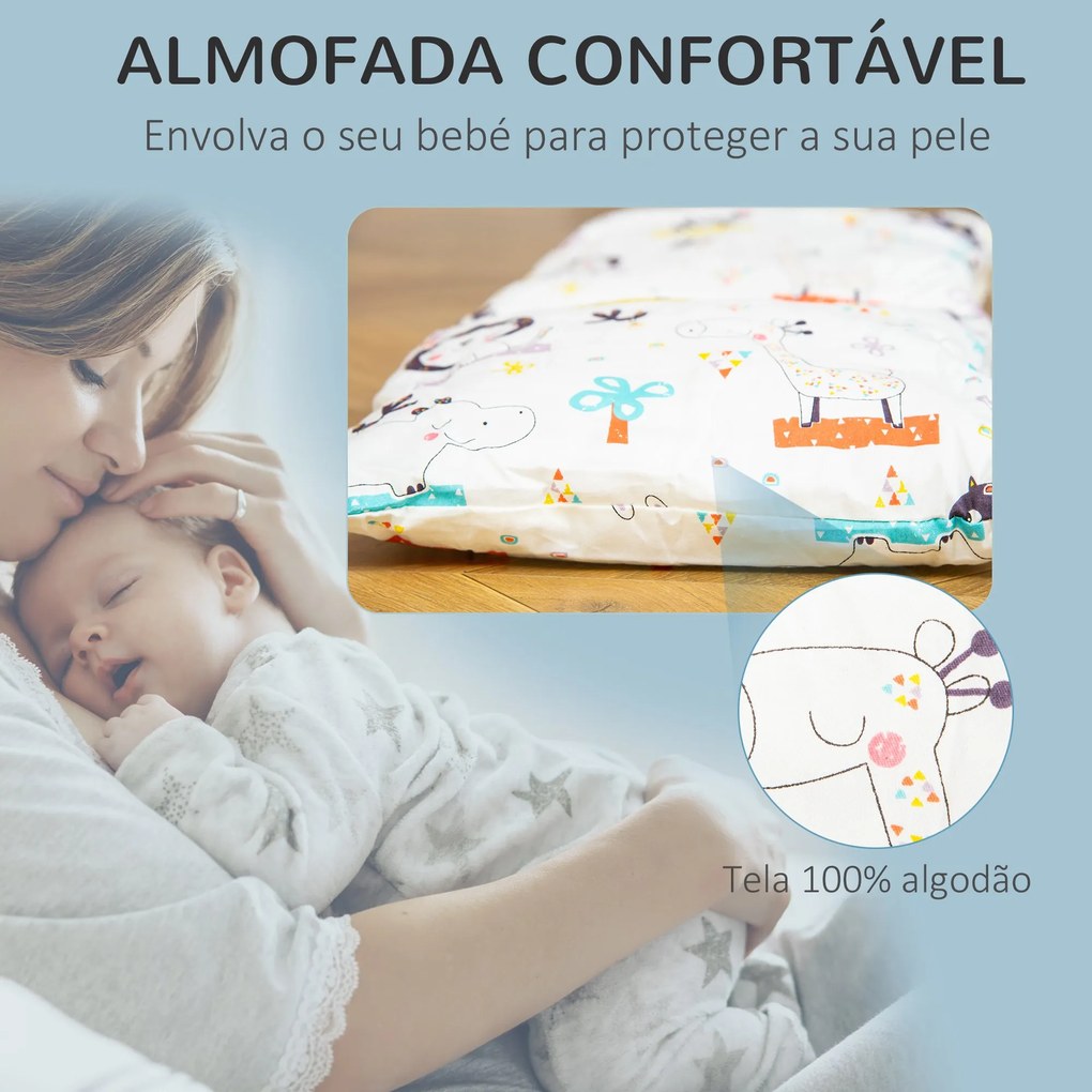 Baloiço para Bebé Baloiço de Madeira Infantil com Altura Ajustável Almofada Acolchoada e Cinto de Segurança para Interior e Exterior Carga Máxima 80kg