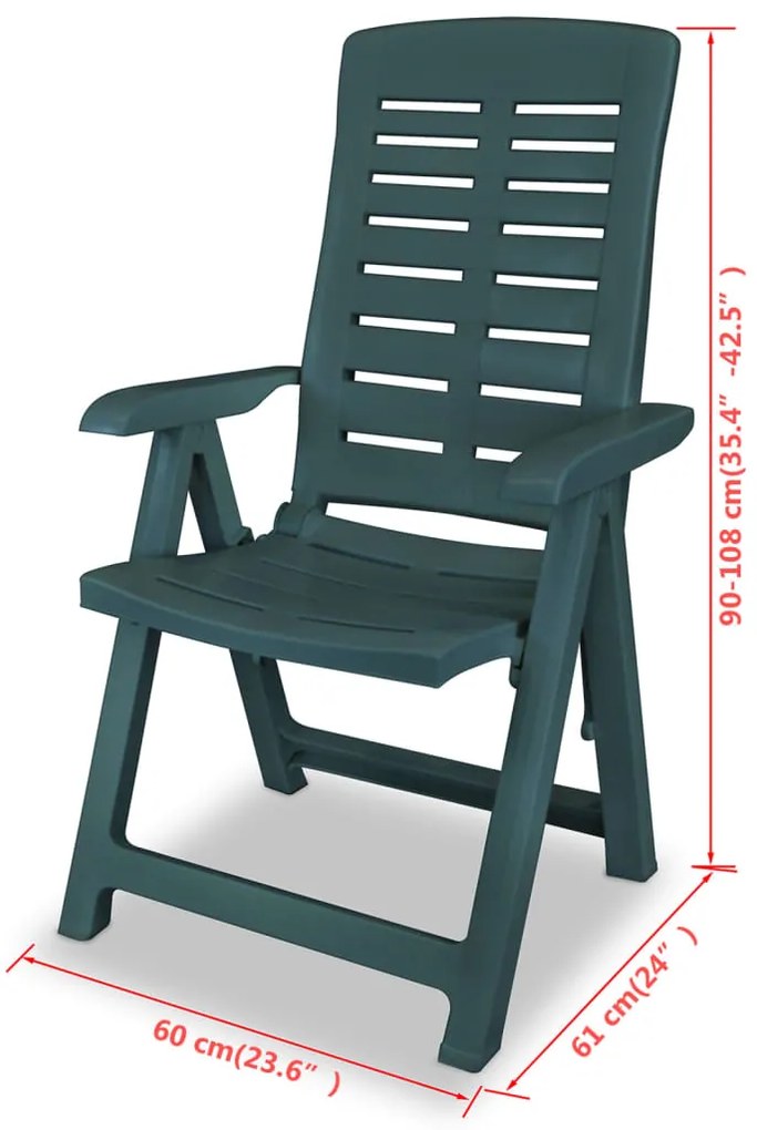 Conjunto bistrô 3 pcs plástico verde