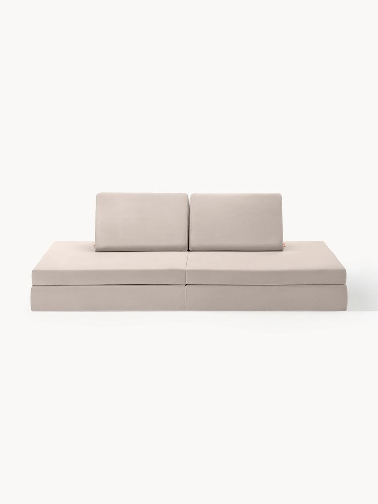 Sofá de brincar modular em veludo para crianças artesanal Mila